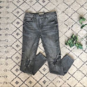 Free People Distressed Skinny Jeans
